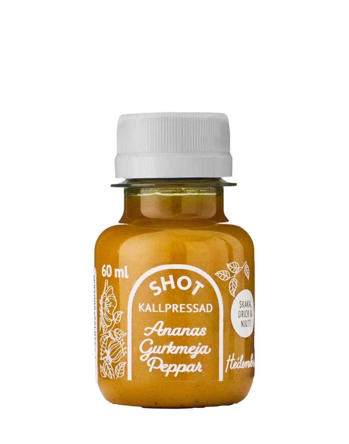 Shot Ananas gurkmeja peppar